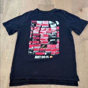 Nike Black Tee with Red and White Graphic